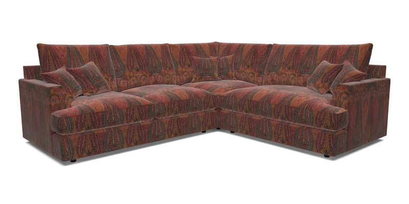 Slingsby Medium Fitted Cover Corner Unit LHF in Two Tone Plain Biscuit.  Loose cover version available