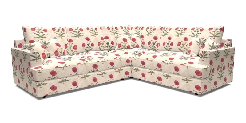 Slingsby Medium Fitted Cover Corner Unit LHF in Two Tone Plain Biscuit.  Loose cover version available