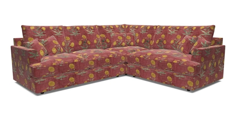 Slingsby Medium Fitted Cover Corner Unit LHF in Two Tone Plain Biscuit.  Loose cover version available