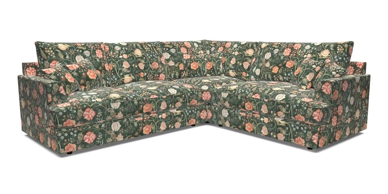 Slingsby Medium Fitted Cover Corner Unit LHF in Two Tone Plain Biscuit.  Loose cover version available