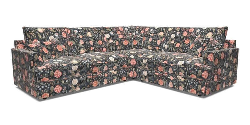 Slingsby Medium Fitted Cover Corner Unit LHF in Two Tone Plain Biscuit.  Loose cover version available