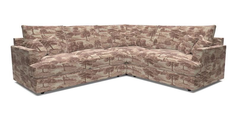 Slingsby Medium Fitted Cover Corner Unit LHF in Two Tone Plain Biscuit.  Loose cover version available