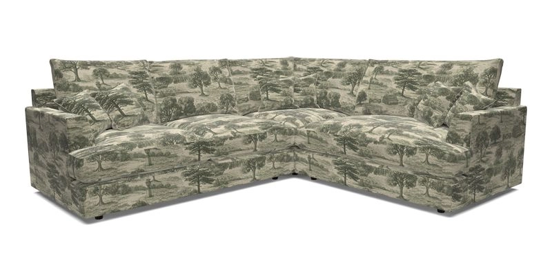 Slingsby Medium Fitted Cover Corner Unit LHF in Two Tone Plain Biscuit.  Loose cover version available
