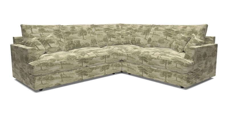Slingsby Medium Fitted Cover Corner Unit LHF in Two Tone Plain Biscuit.  Loose cover version available