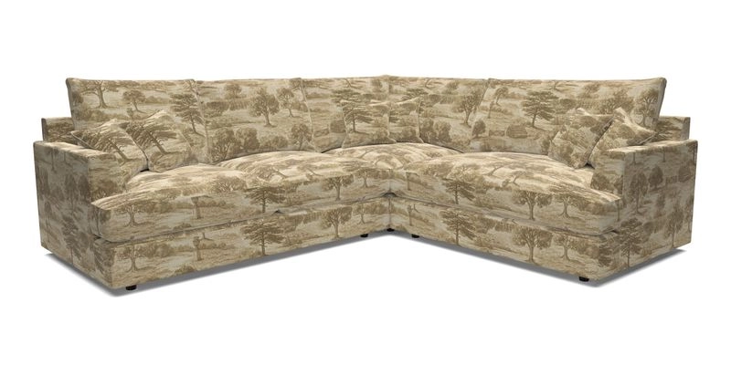 Slingsby Medium Fitted Cover Corner Unit LHF in Two Tone Plain Biscuit.  Loose cover version available