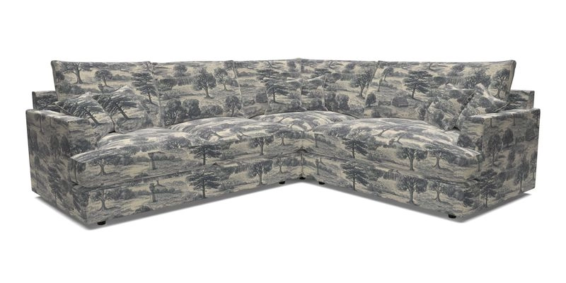 Slingsby Medium Fitted Cover Corner Unit LHF in Two Tone Plain Biscuit.  Loose cover version available