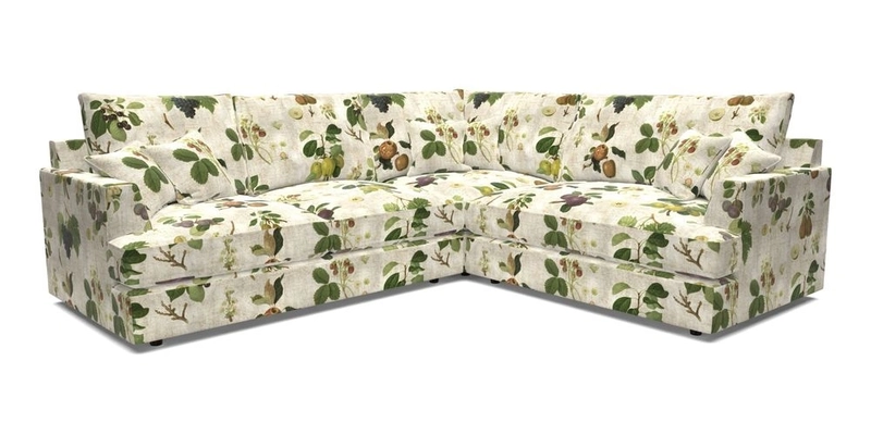 Slingsby Medium Fitted Cover Corner Unit LHF in Two Tone Plain Biscuit.  Loose cover version available