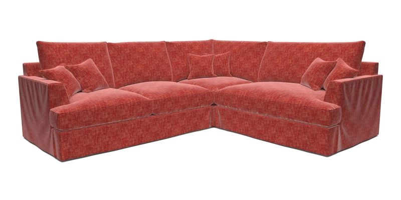 Slingsby Medium Fitted Cover Corner Unit LHF in Two Tone Plain Biscuit.  Loose cover version available