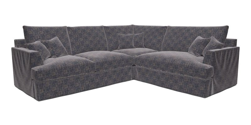 Slingsby Medium Fitted Cover Corner Unit LHF in Two Tone Plain Biscuit.  Loose cover version available