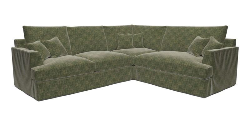 Slingsby Medium Fitted Cover Corner Unit LHF in Two Tone Plain Biscuit.  Loose cover version available