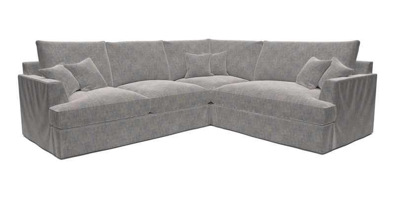 Slingsby Medium Fitted Cover Corner Unit LHF in Two Tone Plain Biscuit.  Loose cover version available