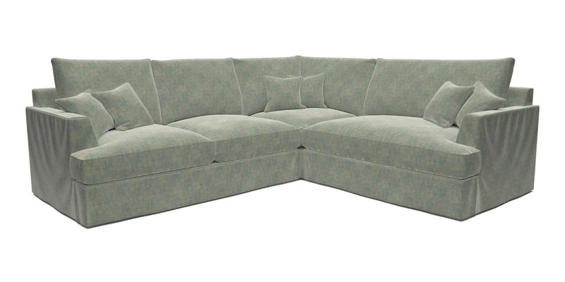 Slingsby Medium Fitted Cover Corner Unit LHF in Two Tone Plain Biscuit.  Loose cover version available