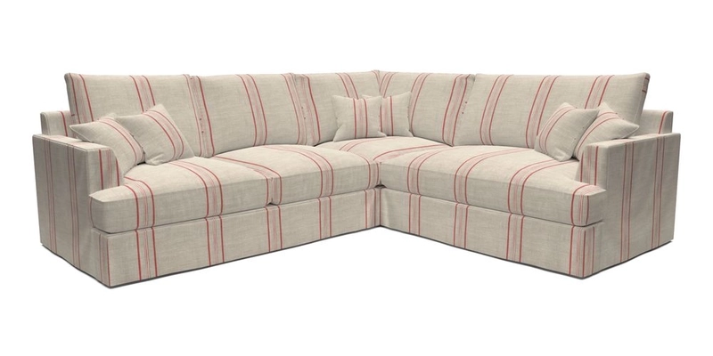 Slingsby Medium Fitted Cover Corner Unit LHF in Two Tone Plain Biscuit.  Loose cover version available