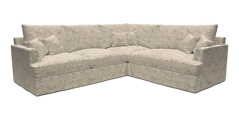 Slingsby Medium Fitted Cover Corner Unit LHF in Two Tone Plain Biscuit.  Loose cover version available