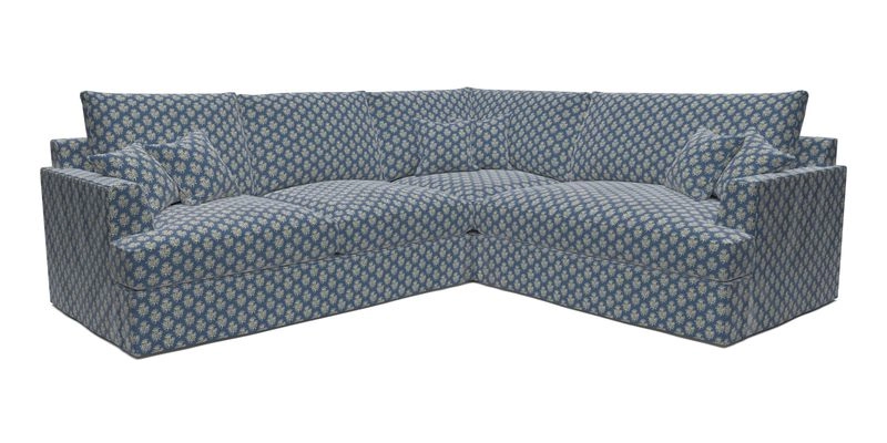 Slingsby Medium Fitted Cover Corner Unit LHF in Two Tone Plain Biscuit.  Loose cover version available