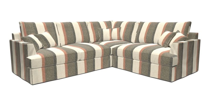 Slingsby Medium Fitted Cover Corner Unit LHF in Two Tone Plain Biscuit.  Loose cover version available