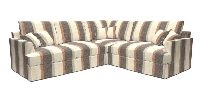 Slingsby Medium Fitted Cover Corner Unit LHF in Two Tone Plain Biscuit.  Loose cover version available