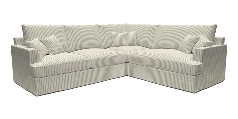 Slingsby Medium Fitted Cover Corner Unit LHF in Two Tone Plain Biscuit.  Loose cover version available