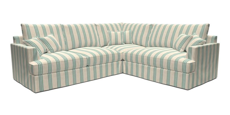 Slingsby Medium Fitted Cover Corner Unit LHF in Two Tone Plain Biscuit.  Loose cover version available