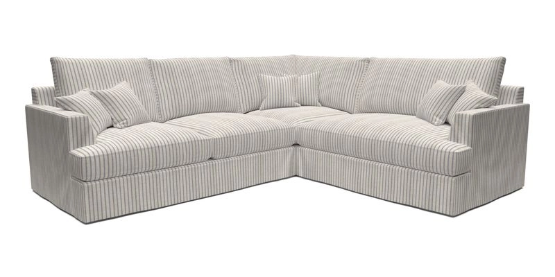 Slingsby Medium Fitted Cover Corner Unit LHF in Two Tone Plain Biscuit.  Loose cover version available