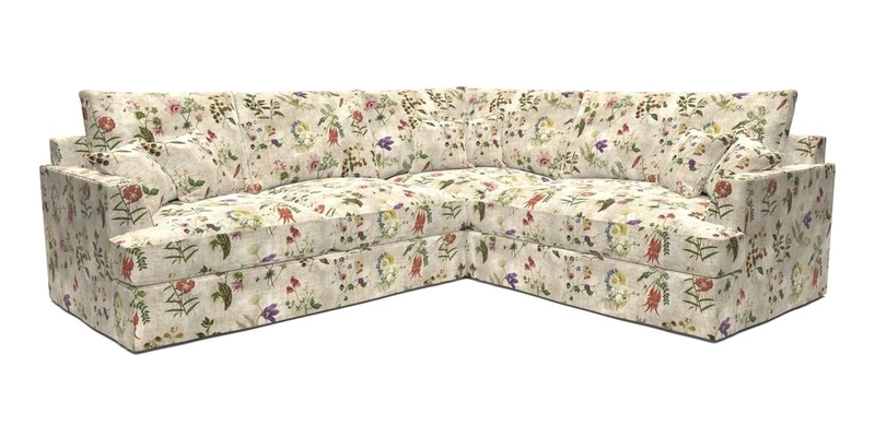 Slingsby Medium Fitted Cover Corner Unit LHF in Two Tone Plain Biscuit.  Loose cover version available