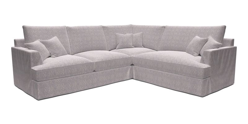 Slingsby Medium Fitted Cover Corner Unit LHF in Two Tone Plain Biscuit.  Loose cover version available