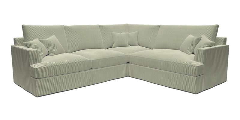 Slingsby Medium Fitted Cover Corner Unit LHF in Two Tone Plain Biscuit.  Loose cover version available