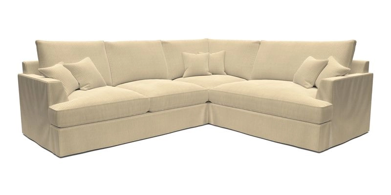 Slingsby Medium Fitted Cover Corner Unit LHF in Two Tone Plain Biscuit.  Loose cover version available