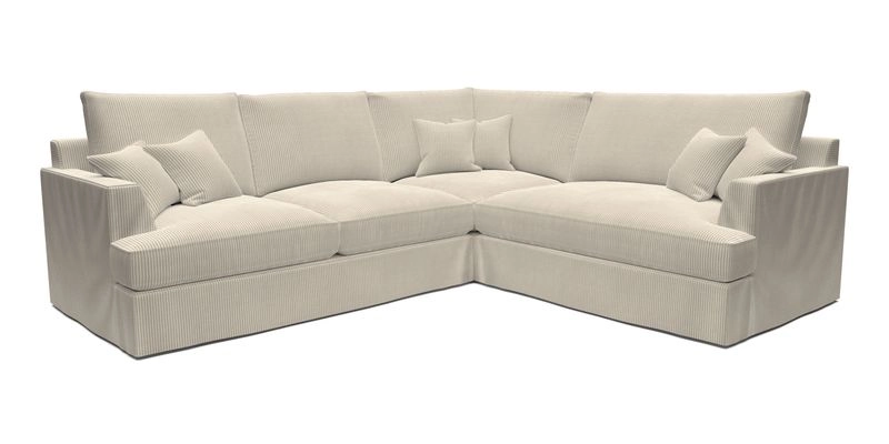 Slingsby Medium Fitted Cover Corner Unit LHF in Two Tone Plain Biscuit.  Loose cover version available