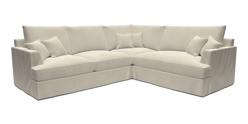 Slingsby Medium Fitted Cover Corner Unit LHF in Two Tone Plain Biscuit.  Loose cover version available