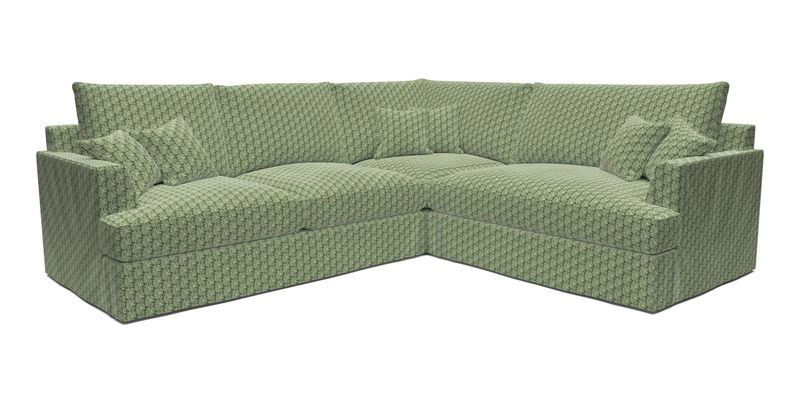 Slingsby Medium Fitted Cover Corner Unit LHF in Two Tone Plain Biscuit.  Loose cover version available