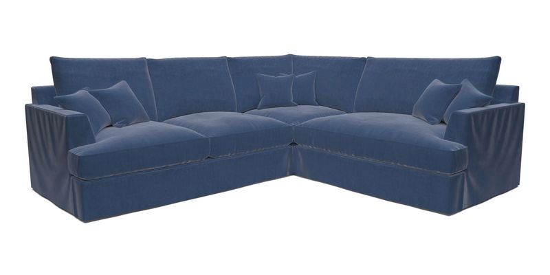 Slingsby Medium Fitted Cover Corner Unit LHF in Two Tone Plain Biscuit.  Loose cover version available