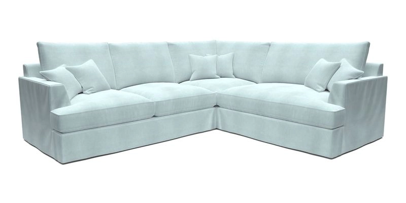 Slingsby Medium Fitted Cover Corner Unit LHF in Two Tone Plain Biscuit.  Loose cover version available