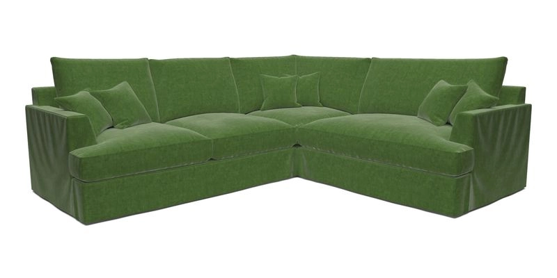 Slingsby Medium Fitted Cover Corner Unit LHF in Two Tone Plain Biscuit.  Loose cover version available