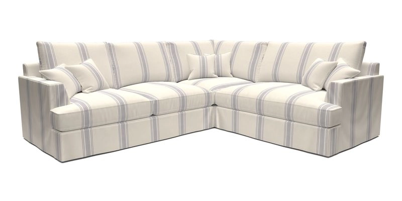 Slingsby Medium Fitted Cover Corner Unit LHF in Two Tone Plain Biscuit.  Loose cover version available