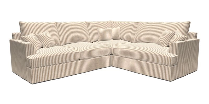 Slingsby Medium Fitted Cover Corner Unit LHF in Two Tone Plain Biscuit.  Loose cover version available