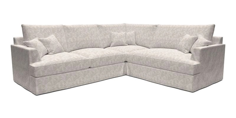 Slingsby Medium Fitted Cover Corner Unit LHF in Two Tone Plain Biscuit.  Loose cover version available