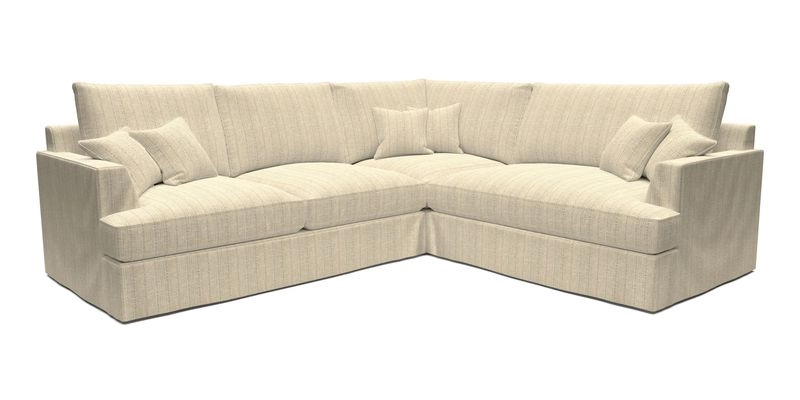 Slingsby Medium Fitted Cover Corner Unit LHF in Two Tone Plain Biscuit.  Loose cover version available