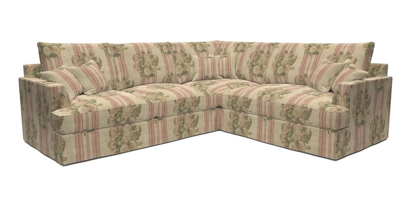 Slingsby Medium Fitted Cover Corner Unit LHF in Two Tone Plain Biscuit.  Loose cover version available