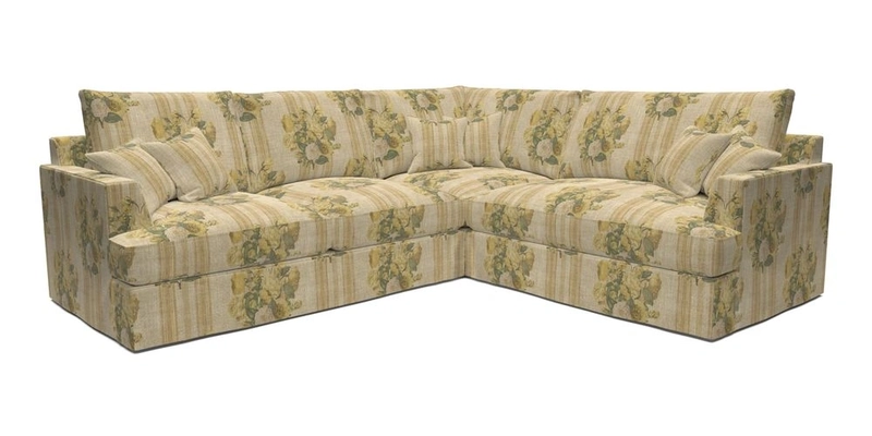 Slingsby Medium Fitted Cover Corner Unit LHF in Two Tone Plain Biscuit.  Loose cover version available