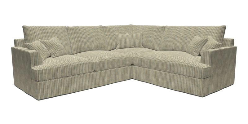 Slingsby Medium Fitted Cover Corner Unit LHF in Two Tone Plain Biscuit.  Loose cover version available