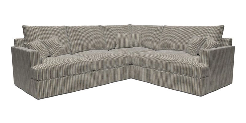 Slingsby Medium Fitted Cover Corner Unit LHF in Two Tone Plain Biscuit.  Loose cover version available