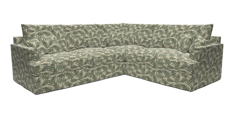 Slingsby Medium Fitted Cover Corner Unit LHF in Two Tone Plain Biscuit.  Loose cover version available