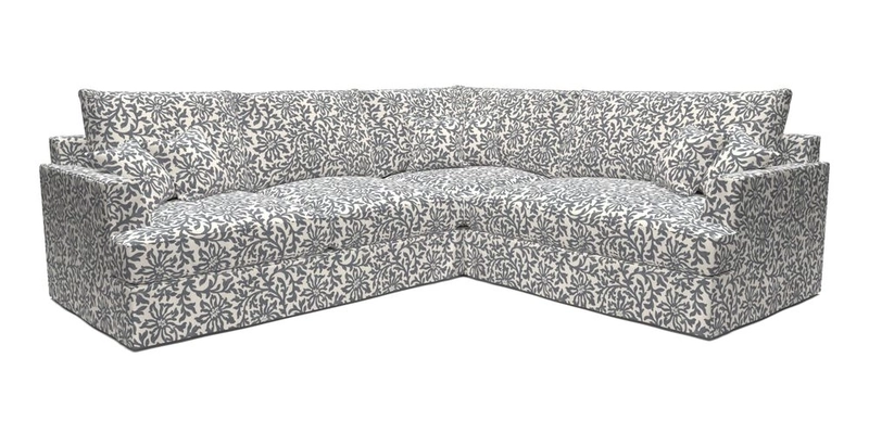 Slingsby Medium Fitted Cover Corner Unit LHF in Two Tone Plain Biscuit.  Loose cover version available