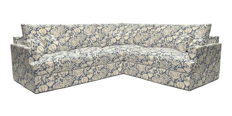 Slingsby Medium Fitted Cover Corner Unit LHF in Two Tone Plain Biscuit.  Loose cover version available