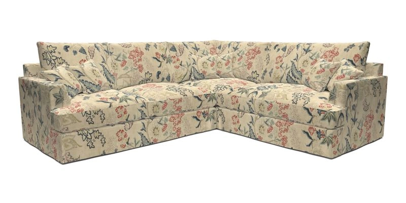 Slingsby Medium Fitted Cover Corner Unit LHF in Two Tone Plain Biscuit.  Loose cover version available