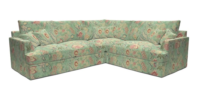 Slingsby Medium Fitted Cover Corner Unit LHF in Two Tone Plain Biscuit.  Loose cover version available