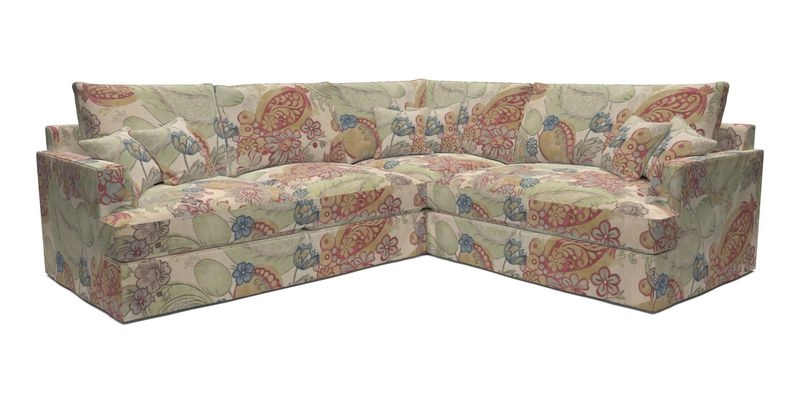 Slingsby Medium Fitted Cover Corner Unit LHF in Two Tone Plain Biscuit.  Loose cover version available