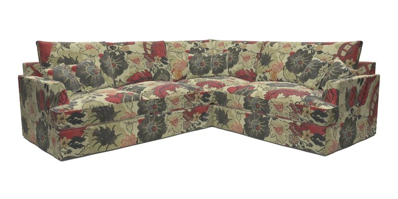 Slingsby Medium Fitted Cover Corner Unit LHF in Two Tone Plain Biscuit.  Loose cover version available