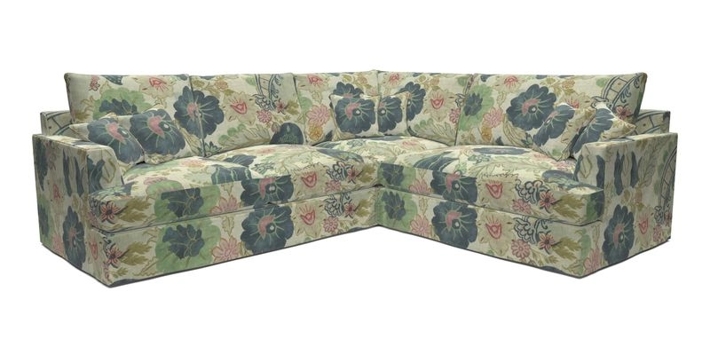 Slingsby Medium Fitted Cover Corner Unit LHF in Two Tone Plain Biscuit.  Loose cover version available